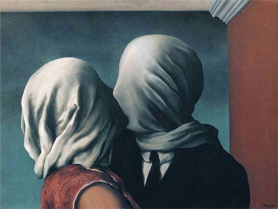 René Magritte Two Lovers